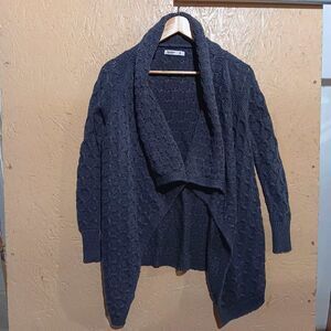 Old Navy Womens Sweater Navy Blue Open Front Cardigan Chunky Knit Size XS